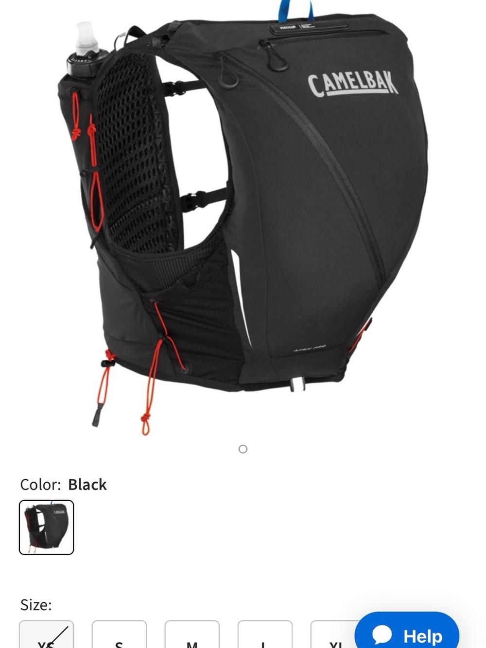 CamelBak Black Running Hydration Vest with Red Accents